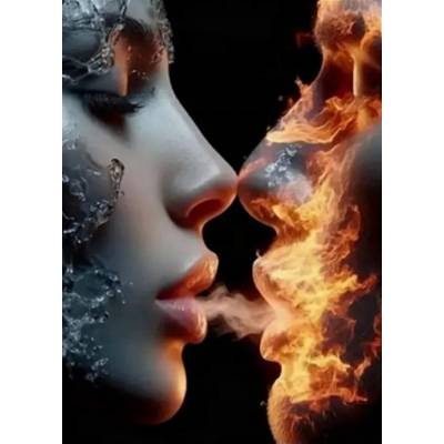 Norimpex - Puzzle Paint by numbers: Kiss 40x50cm - 1 - 39 piese
