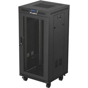 Lanberg Rack Cabinet 19" Free-Standing 24U/600X600 (FlAT Pack) With Mesh Door LCD Black V2 (FF01-6624-23BL) - TechnoGear