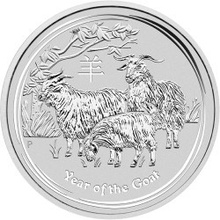 The Perth Mint stříbrná mince Lunar Series II Year of Goat 2015 1 kg