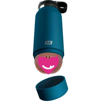 Pipedream PDX Plus Fuck Flask Private Pleaser Discreet Stroker Blue Bottle Brown