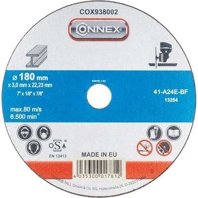 3M Connex Řezný kotouč kov 180 mm COX938002