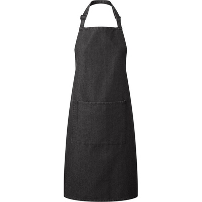 Premier Workwear Kuchyňská zástěra s laclem a kapsou Černý denim
