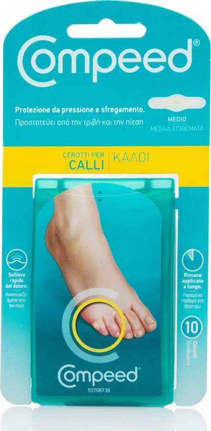COMPEED Пластири за мазоли и втърдявания Среден размер , Compeed Corns Medium Pads 10 Items