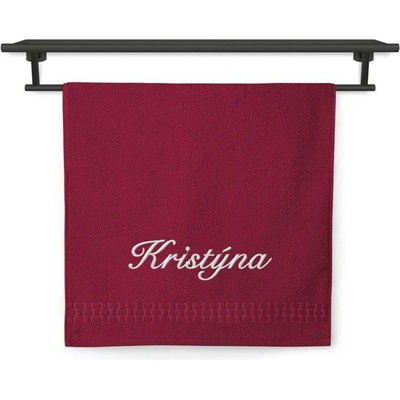 Povlečení Plus ručník se jménem 50 x 100 cm ratanika bordó