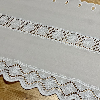 Vitrážová záclona V 291 biela 40 cm