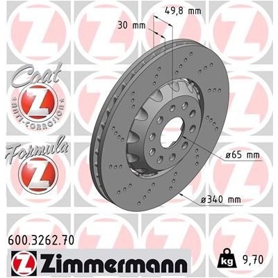 Brzdový kotouč ZIMMERMANN 600.3262.70 (600326270) | Zboží Auto