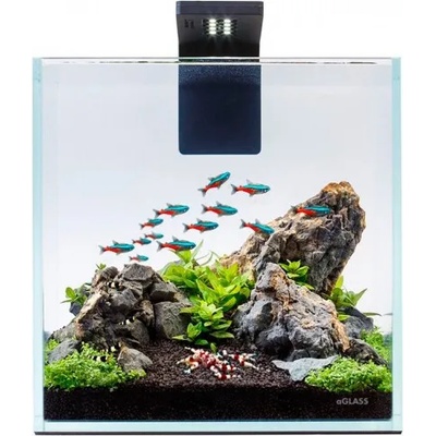 COLLAR® Collar Aquarium Set Nano Set - аквариум с пълно оборудване 22х22х22 см - 10 литра за Бети, малки риби, скариди