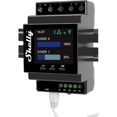 Shelly Pro Dual Cover Shutter PM modul pro DIN lištu pro ovládání 2 motorů (LAN, WiFi, Bluetooth) SHELLY-PRO-DUAL-CS-PM – Hledejceny.cz