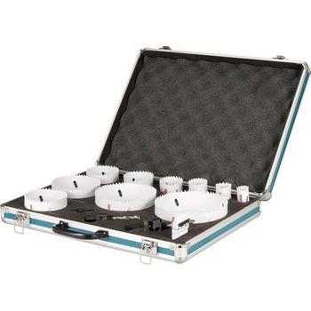 MAKITA D-75764 súprava pílových koruniek BiM 22-127mm 10-dielna, držiaky 9,5+11mm, Al kufrík