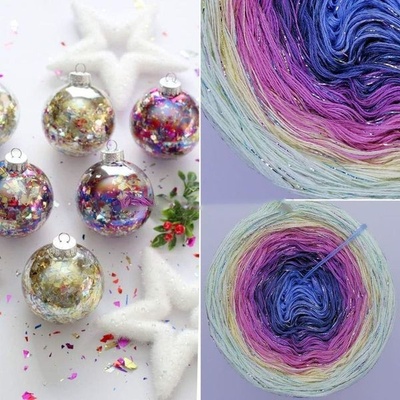 Příze Čarovné klbko (3n) 1000m Limited Edition No.16 glitter multicolor