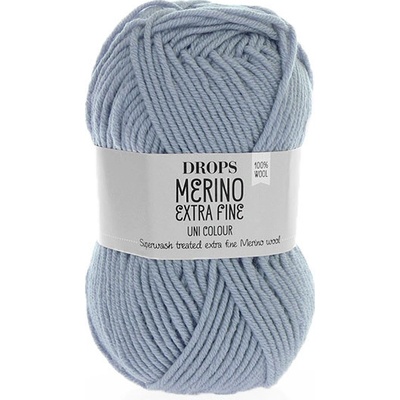 Příze DROPS Merino Extra Fine uni color 38 - modrá liška