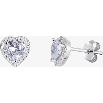 Preciosa půvabné stříbrné srdíčka se zirkony Velvet Heart 5371 00