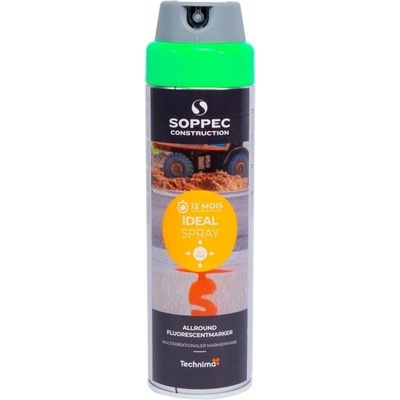 SOPPEC Značkovací sprej IDEAL fluorescentný zelený 500ml trvanlivosť 12 mesiacov