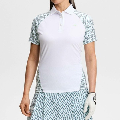 Dámska polokošeľa J.Lindeberg Ladies Chiara Polo Ladder White Bay