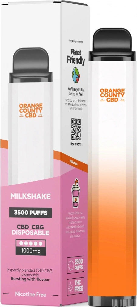Orange County CBD Vape pen Milkshake 600 mg CBD 400 mg CBG 3500 pothnut -  Heureka.cz