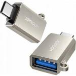 Joyroom USB Adapter Joyroom S-H151 USB-C Adapter (Male) /USB-A (Female) with Lanyard Eyelet - Silver
