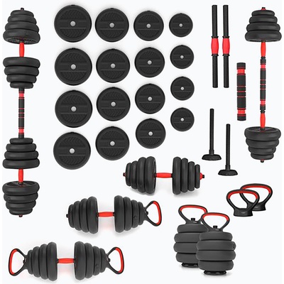HMS Комплект тежести HMS SGN130 Pro Set 6W1 30 кг черни/червени