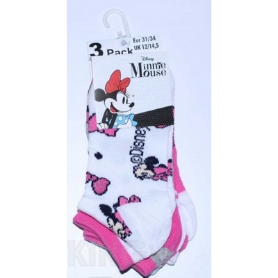 EPlus Sada 3 párov detských ponožiek Minnie ružovo biely mix