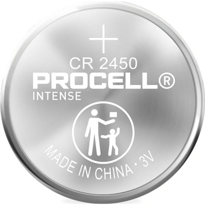 Duracell Бутонна батерия DURACELL PROCELL CR2450, 3V, 1 бр. bulk, Литиева, цена за 1 бр (PROCELL-CR2450-1PK-BULK)