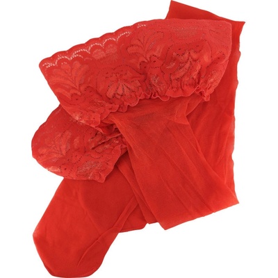 Lady B Lady 20 DEN Dámské samodržící punčochy red