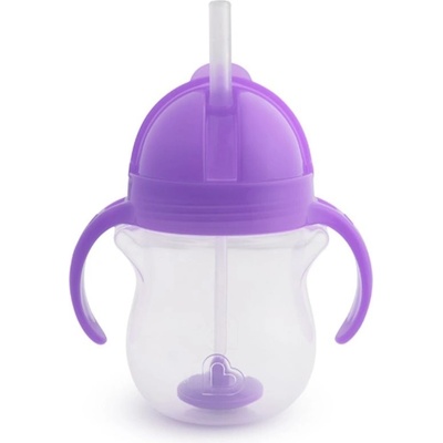 Munchkin Click Lock Tip & Sip hrnček s rúrkou so závažím Purple 207 ml
