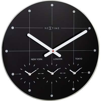 NeXtime Стенен часовник Big City 43 см черен (8197ZW)