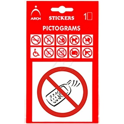 informační piktogram, samolepka, "Zákaz používání mobiů", 100x170mm