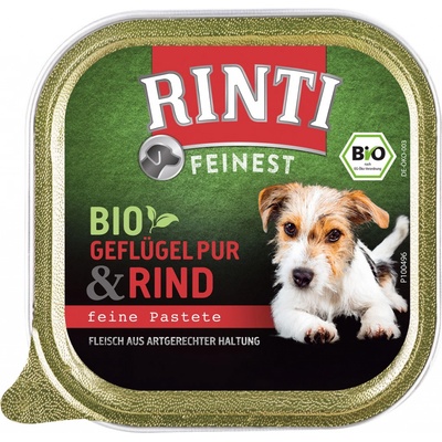 Rinti Feinest Bio Pur Adult Dog drůbeží a hovězí 11 x 150 g