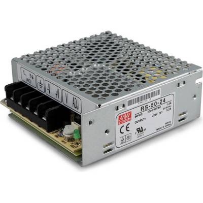 MEAN WELL RS-50-24 Napájecí zdroj: spínaný; k vestavbě,modulový; 50W; 24VDC; 2,2A