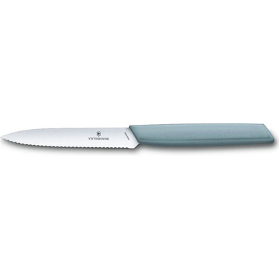 Victorinox 6.9006.10W21 Swiss Modern Nôž na ovocie a zeleninu, 10 cm, zúbkovaná čepeľ, arónový