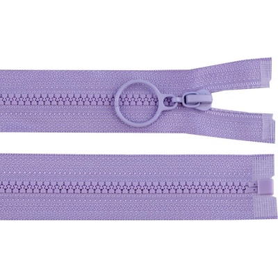 Kostěný zip No 3 délka 50 cm s kroužkem, malé, 169 fialková