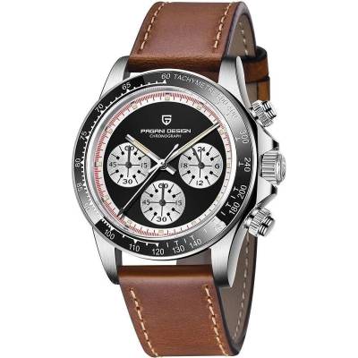 Мъжки часовник Pagani Design Wantage, Кварцов, Хронограф, Кафяв / Черен (PD-1676-BROWN-BLACK)