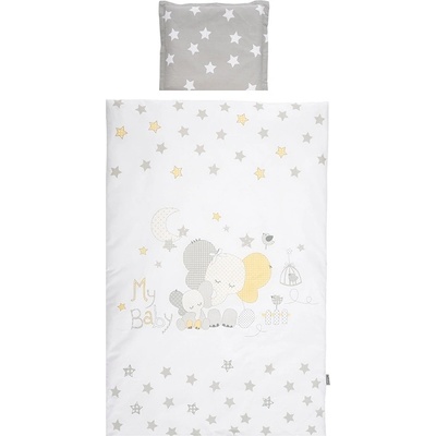 Lorelli Спален комплект от 5 части Lorelli - Cosy, Elephant, Grey Stars (10420064701)