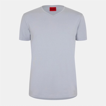 Hugo Тениска Hugo Short Sleeve V Neck T Shirt - Medium Grey