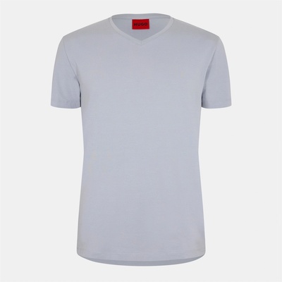 Hugo Тениска Hugo Short Sleeve V Neck T Shirt - Medium Grey