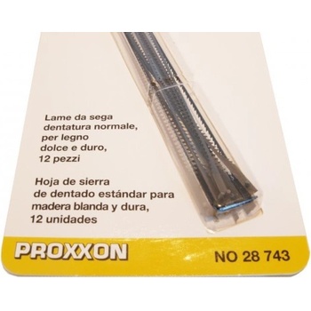 PROXXON Micromot Pílový list 25 mm Z 18 /12 ks s kolíkom pre lupienkovú pílu 28743
