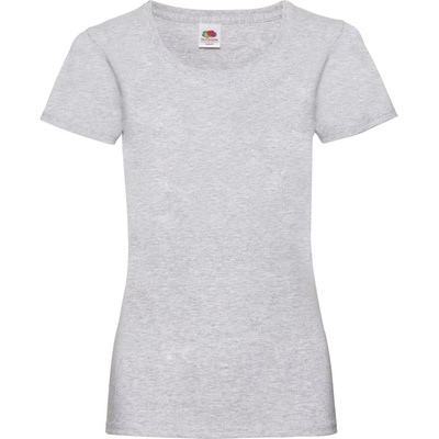 Fruit of the Loom lady-fit valueweight t / Дамска тениска с къс ръкав - светлосив меланж xl (16137261004)