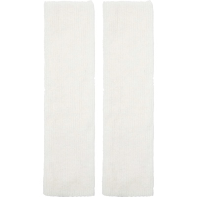 Pull&Bear Плетени ръкавици без пръсти бяло, размер XS-XL