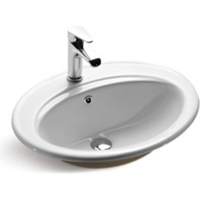 Inter Ceramic Порцеланов умивалник за баня Гоя, за вграждане в плот 56х49 (icc 5547)