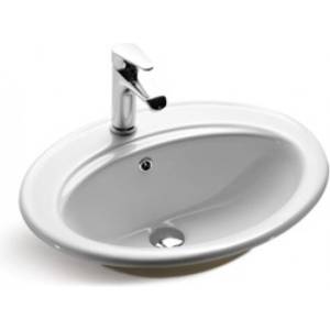 Inter Ceramic Порцеланов умивалник за баня Гоя, за вграждане в плот 56х49 (icc 5547)