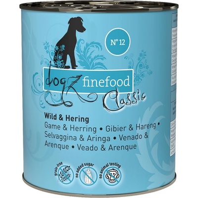 Dogz finefood No. 12 zvěřina a sleď 6 x 800 g