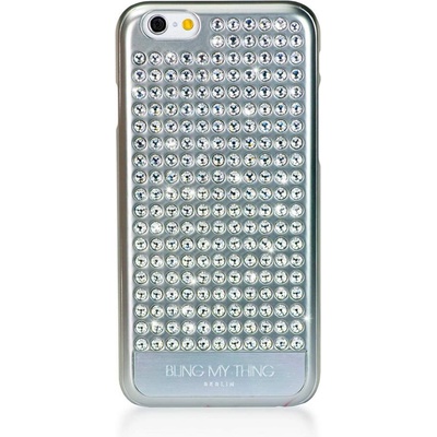 Bling My Thing Extravaganza Case - дизайнерски поликарбонатов кейс с кристали Сваровски за iPhone 6, iPhone 6S (сребрист)