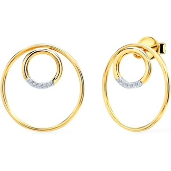 Image 1 of SAVICKI Обеци с халка Savicki: злато. диаманти