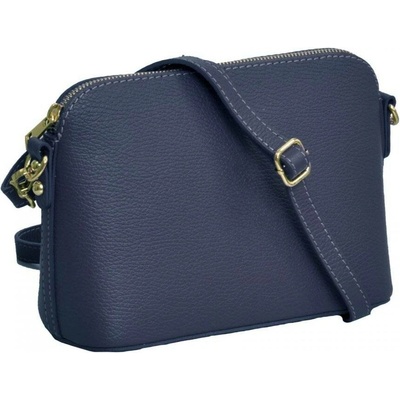 MaxFly dámská kožená kabelka crossbody 5232 tmavě modrá