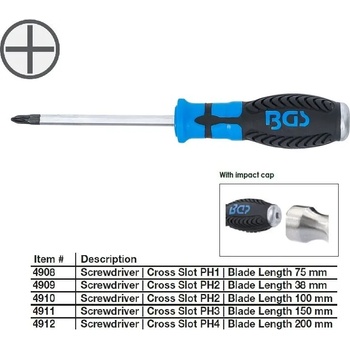 Image 1 of BGS technic Ударни отвертки тип ph - от 10.10лв ; bgs technic