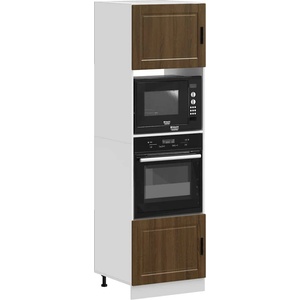 vidaXL Шкафове за фурна 2 бр Porto, кафяв дъб, инженерна дървесина (3315058)