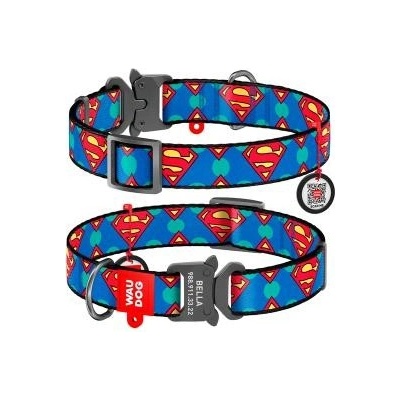 WAUDOG obojek nylonový DC Superman Logo Fastex QR