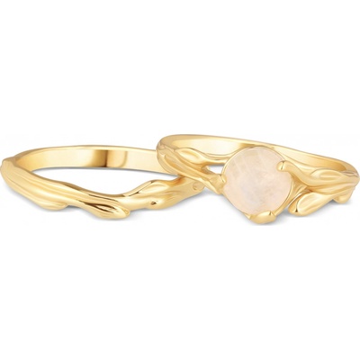 Olivie Dva stříbrné prsteny MĚSÍČNÍ KÁMEN 7756