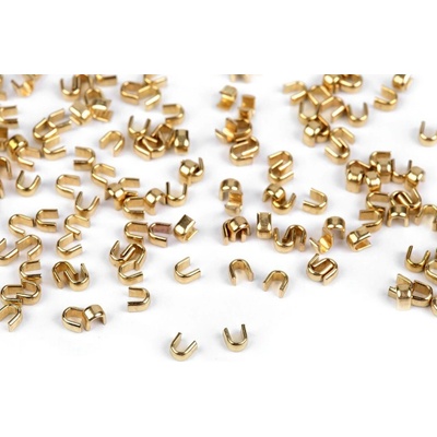 Koncovka na spirálový a kovový zip No 3; 5; 8; 10 horní Varianta: 2 (3 mm) zlatá světlá, Balení: 10 g