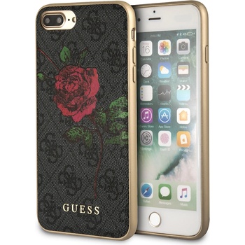 Pouzdro Guess iPhone 8 PLUS / 7 PLUS / 6S PLUS / 6 PLUS - 4G Flower Desire Back šedé